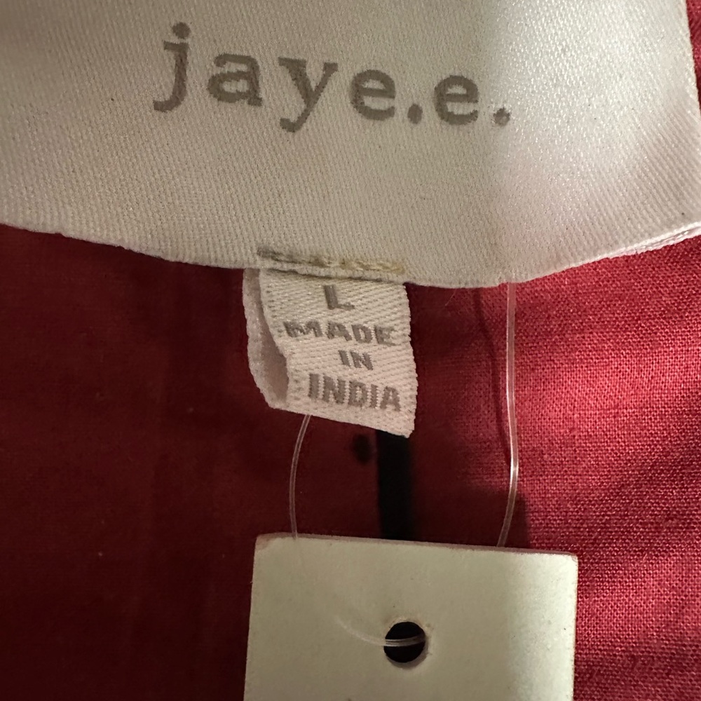Women's Red Jacket real Leather Lamb size large Jaye E. NWT zipper pockets - Picture 2 of 16